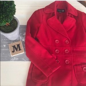 Forever 21 Double Breasted Pea Coat Size Small